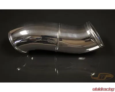 JM Fabrications 4 Inch Intake Pipe Brushed Finish With Single 3/8 Inch Vacuum Port - EVO-INTAPIPE-01-V