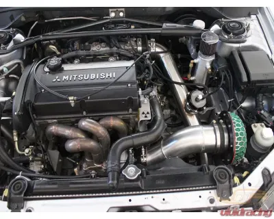 JM Fabrications 4 Inch Intake Pipe Brushed Finish With Single 3/8 Inch Vacuum Port - EVO-INTAPIPE-01-V