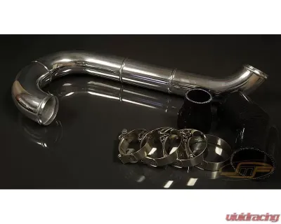 JM Fabrications 2.5 Inch Lower Intercooler Pipe Kit Black Couplers - EVO-LICP-00-BLK
