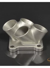 JM Fabrications Twin Scroll 304 Stainless Steel Cast Merge Collector                                     - EVO-TSCLCTR-00 - Image 2