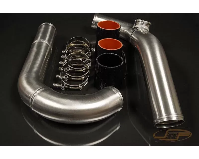 JM Fabrications 2.5 Inch Upper Intercooler Pipe Kit For JMF Billet Drag/Magnus Cast Intake Manifold Hks Bov Flange Mitsubishi Evolution 7 | 8 | 9 2001-2007 Black Couplers Ets Style Fmic - EVO-UICP-04-HKS-BLK-ETS