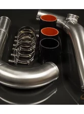JM Fabrications 2.5 Inch Upper Intercooler Pipe Kit For Sheetmetal Intake Manifold Stock Bov Flange Mitsubishi Evolution 7 | 8 | 9 2001-2007 Black Couplers JMF Style Fmic                                     - EVO-UICP-00-BLK-JMF - Image 4