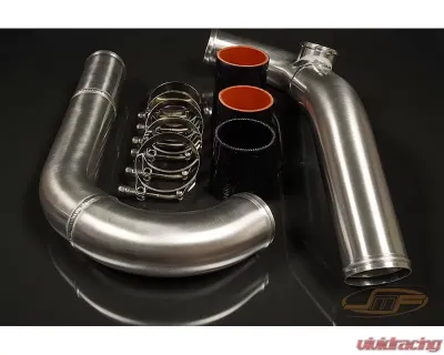 JM Fabrications 2.5 Inch Upper Intercooler Pipe Kit For Sheetmetal Intake Manifold Stock Bov Flange Mitsubishi Evolution 7 | 8 | 9 2001-2007 Black Couplers JMF Style Fmic - EVO-UICP-00-BLK-JMF