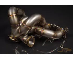 JM Fabrications Evo 10 PTE 55-67 Series Bottom Mount V-Band Exhaust Manifold With Tial 38MM MVS Wastegate Flange Mitsubishi Evolution 7 | 8 | 9 2001-2007