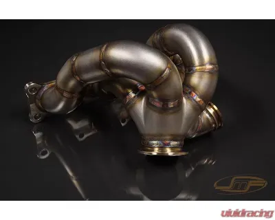 JM Fabrications Evo 10 Tial GT28/30/35 Bottom Mount V-Band Exhaust Manifold With Tial 44MM MVR Wastegate Flange Mitsubishi Evolution 7 | 8 | 9 2001-2007 - EVOX-EXMANI-01-MVR