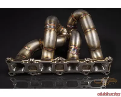 JM Fabrications Evo 10 Tial GT28/30/35 Bottom Mount V-Band Exhaust Manifold With Tial 44MM MVR Wastegate Flange Mitsubishi Evolution 7 | 8 | 9 2001-2007 - EVOX-EXMANI-01-MVR