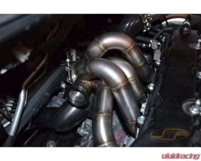 JM Fabrications Evo 10 Tial GT28/30/35 Bottom Mount V-Band Exhaust Manifold With Tial 44MM MVR Wastegate Flange Mitsubishi Evolution 7 | 8 | 9 2001-2007 - EVOX-EXMANI-01-MVR