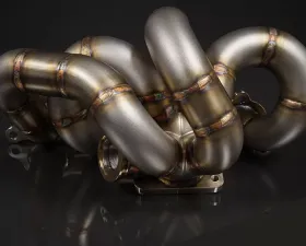 JM Fabrications Bottom Mount Open T3 Tubular Exhaust Manifold Tial 38MM MVS Wastegate Flange Mitsubishi Evolution 7 | 8 | 9 2001-2007