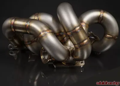 JM Fabrications Bottom Mount Open T3 Tubular Exhaust Manifold Tial 38MM MVS Wastegate Flange Mitsubishi Evolution 7 | 8 | 9 2001-2007 - EVO-EXMANI-02-MVS
