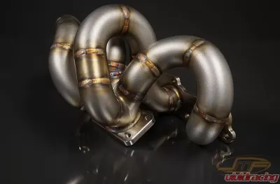 JM Fabrications Bottom Mount Open T3 Tubular Exhaust Manifold Tial 38MM MVS Wastegate Flange Mitsubishi Evolution 7 | 8 | 9 2001-2007 - EVO-EXMANI-02-MVS