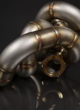 JM Fabrications Bottom Mount Open T3 Tubular Exhaust Manifold Tial 38MM MVS Wastegate Flange Mitsubishi Evolution 7 | 8 | 9 2001-2007                                     - EVO-EXMANI-02-MVS - Image 3