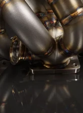 JM Fabrications Bottom Mount Open T3 Tubular Exhaust Manifold Tial 38MM MVS Wastegate Flange Mitsubishi Evolution 7 | 8 | 9 2001-2007                                     - EVO-EXMANI-02-MVS - Image 4