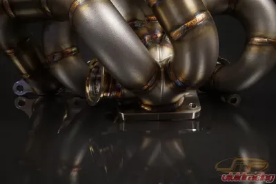 JM Fabrications Bottom Mount Open T3 Tubular Exhaust Manifold Tial 38MM MVS Wastegate Flange Mitsubishi Evolution 7 | 8 | 9 2001-2007 - EVO-EXMANI-02-MVS