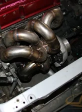 JM Fabrications Bottom Mount Open T3 Tubular Exhaust Manifold Tial 38MM MVS Wastegate Flange Mitsubishi Evolution 7 | 8 | 9 2001-2007                                     - EVO-EXMANI-02-MVS - Image 5