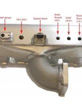 JM Fabrications Sheetmetal Intake Manifold Stock TB Flange Mazda Speed 3/6 Oem Map Sensor Mount                                     - MZS-INTA-00-STK-MAP - Image 5