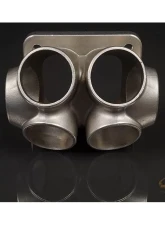 JM Fabrications Divided T4 304 Stainless Steel Cast Merge Collector Dual Wastegate Ports                                     - UN-DIVT4CLCTR-00 - Image 3