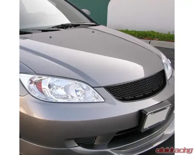 Spec-D Black ABS TR Style Mesh Grille  Honda Civic 2004-2005 - HG-CV04TRBB-RS