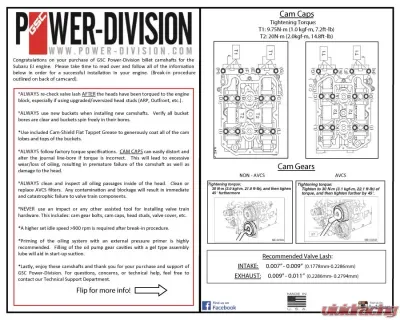 GSC Billet S1 Camshafts Subaru Impreza WRX STI 2004-2007 | EJ257 - 7025S1