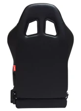 Cipher Auto Black w/ White Piping Synthetic Leather Racing Seats - Pair                                     - CPA1031PBK-W - Image 4