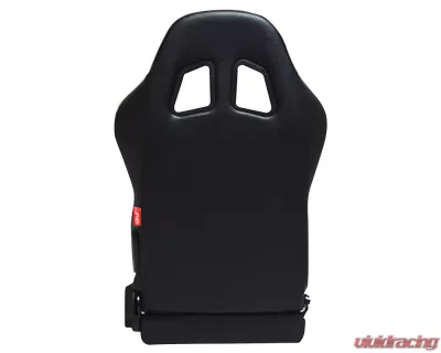 Cipher Auto Black w/ White Piping Synthetic Leather Racing Seats - Pair - CPA1031PBK-W