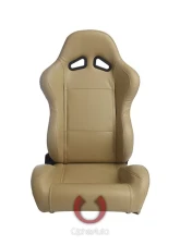 Cipher Auto Beige Synthetic Leather Racing Seats - Pair                                     - CPA1001PBG - Image 7