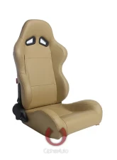 Cipher Auto Beige Synthetic Leather Racing Seats - Pair                                     - CPA1001PBG - Image 2