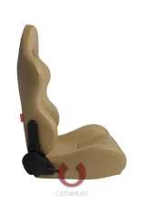 Cipher Auto Beige Synthetic Leather Racing Seats - Pair                                     - CPA1001PBG - Image 3