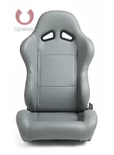 Cipher Auto Gray Synthetic Leather Racing Seats - Pair                                     - CPA1001PGY - Image 7