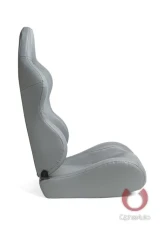 Cipher Auto Gray Synthetic Leather Racing Seats - Pair                                     - CPA1001PGY - Image 2