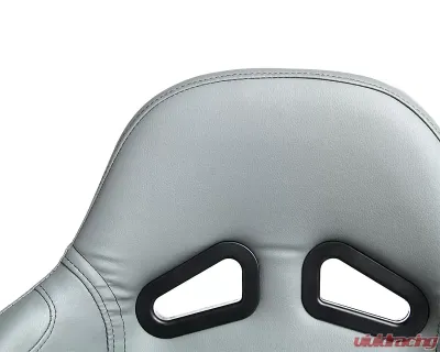 Cipher Auto Gray Synthetic Leather Racing Seats - Pair - CPA1001PGY