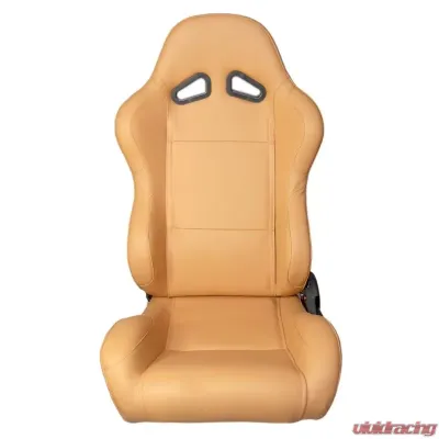 Cipher Auto Synthetic Leather Universal Racing Seats Maple Tan - CPA1001PMT