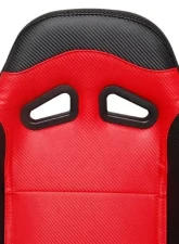 Cipher Auto Black|Red Full Carbon Fiber Racing Seats - Pair                                     - CPA1003CFBKRD - Image 2