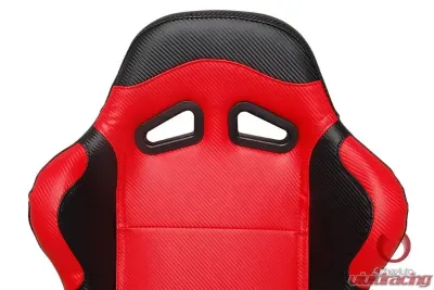 Cipher Auto Black|Red Full Carbon Fiber Racing Seats - Pair - CPA1003CFBKRD