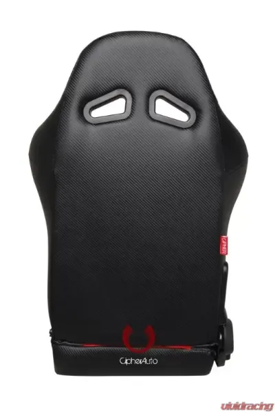 Cipher Auto Black|Red Full Carbon Fiber Racing Seats - Pair - CPA1003CFBKRD