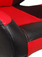 Cipher Auto Black|Red Full Carbon Fiber Racing Seats - Pair                                     - CPA1003CFBKRD - Image 5