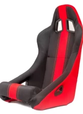Cipher Auto Black w/ Red Stripe Cloth Full Bucket Racing Seats - Single                                     - CPA1005FBK-RD - Image 2