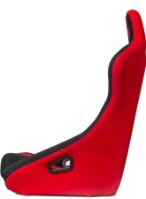 Cipher Auto Black w/ Red Stripe Cloth Full Bucket Racing Seats - Single                                     - CPA1005FBK-RD - Image 5