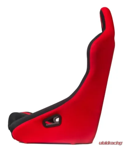 Cipher Auto Black w/ Red Stripe Cloth Full Bucket Racing Seats - Single - CPA1005FBK-RD