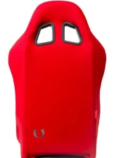 Cipher Auto Black w/ Red Stripe Cloth Full Bucket Racing Seats - Single                                     - CPA1005FBK-RD - Image 6