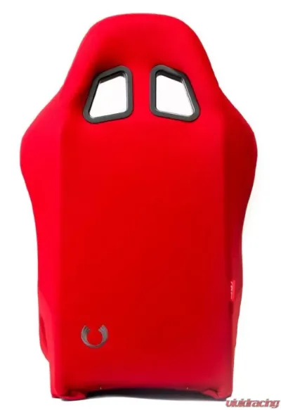 Cipher Auto Black w/ Red Stripe Cloth Full Bucket Racing Seats - Single - CPA1005FBK-RD