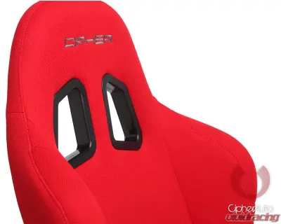 Cipher Auto Red Cloth Full Bucket Non Reclineable Racing Seats - Single - CPA1005FRD(SINGLE)