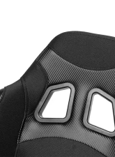 Cipher Auto Wide Version|Black Premium Cloth w/ Carbon Fabric Patch Racing Seats - Pair                                     - CPA1007FBKWV - Image 6