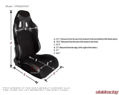 Cipher Auto Wide Version|Black Premium Cloth w/ Carbon Fabric Patch Racing Seats - Pair - CPA1007FBKWV
