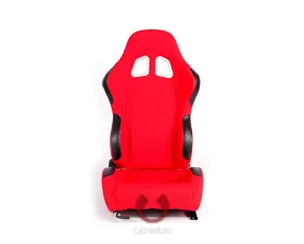 Cipher Auto Red Cloth Racing Seats - Pair