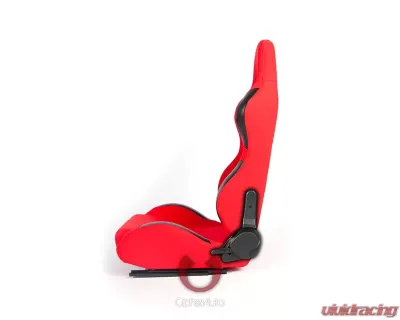 Cipher Auto Red Cloth Racing Seats - Pair - CPA1007FRD