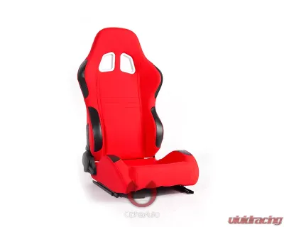 Cipher Auto Red Cloth Racing Seats - Pair - CPA1007FRD