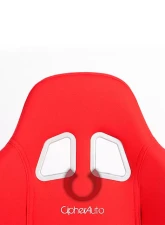 Cipher Auto Red Cloth Racing Seats - Pair                                     - CPA1007FRD - Image 5
