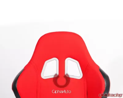 Cipher Auto Red Cloth Racing Seats - Pair - CPA1007FRD