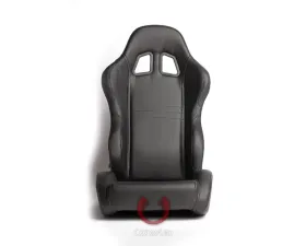Cipher Auto Black Synthetic Leather Racing Seats - Pair