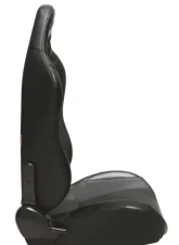 Cipher Auto Wide Version|Black Premium Leatherette w/ Carbon Fabric Patch Racing Seats - Pair                                     - CPA1007PBKWV - Image 3